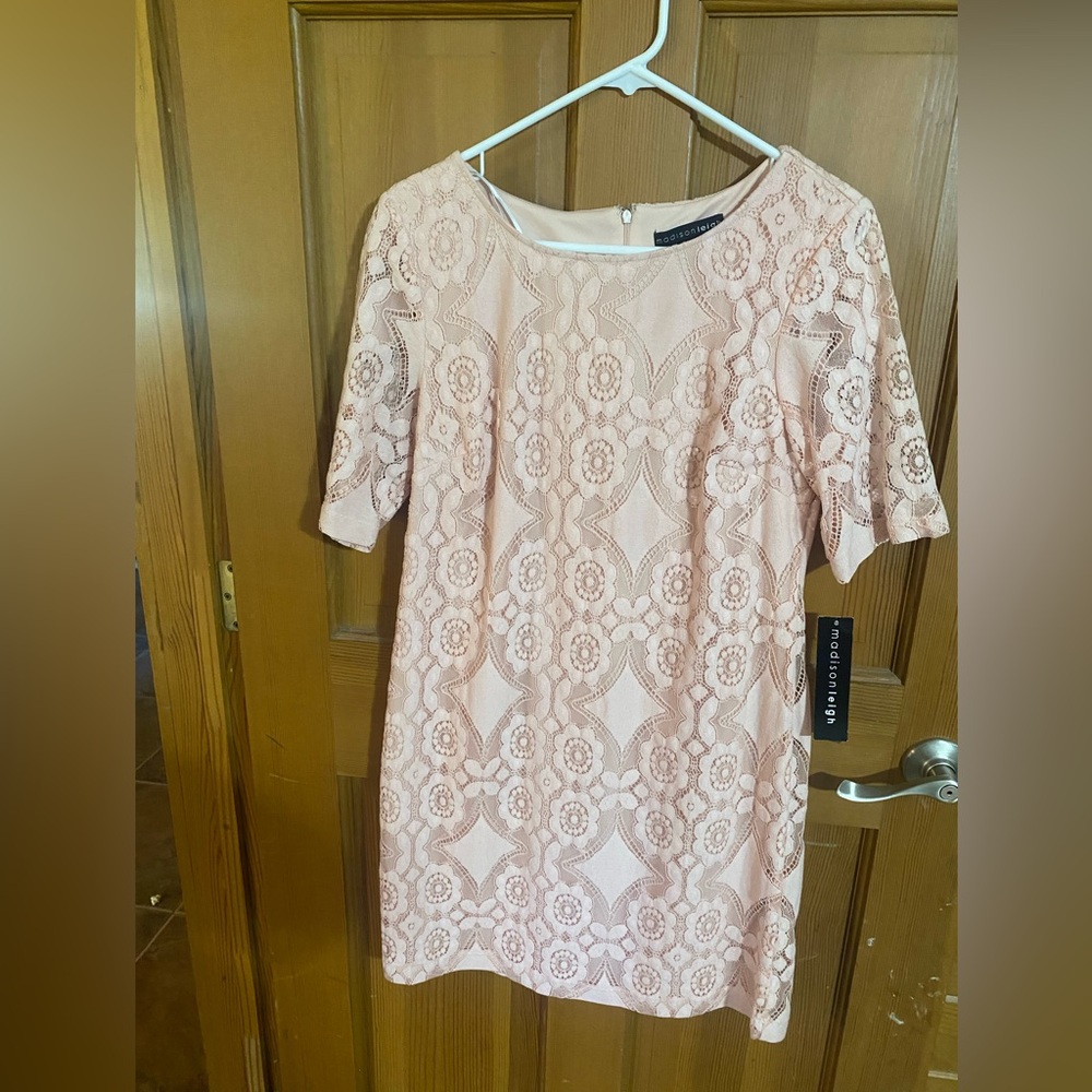 Madison Leigh Pink Lace Dress